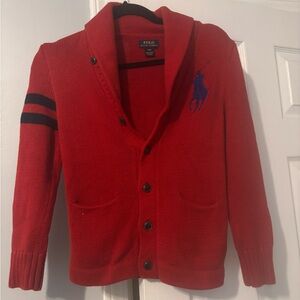 Ralph Lauren Vibrant Red Knit Cardigan